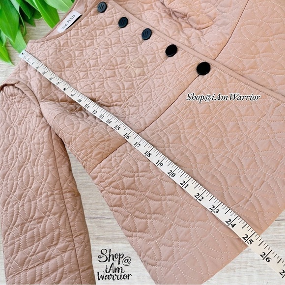 The Fold blush quilted asymmetrical button spring jacket *shop@iamwarrior - Picture 6 of 11